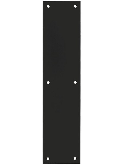 15 inch Commercial Push Plate In Matte Black.